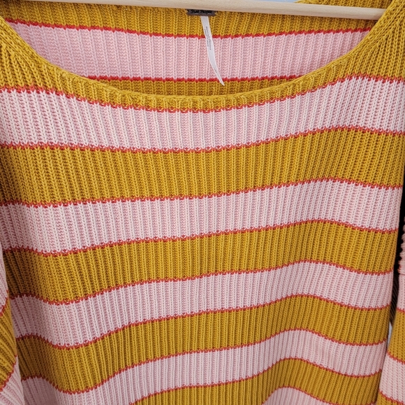 Free people relaxed, striped pullover oversized size L - Picture 10 of 13